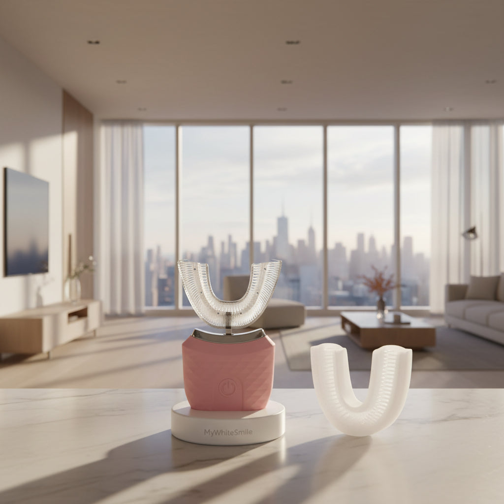 Electric Toothbrush for Adult Automatic USB Charge U-Shaped Toothbrush Ultrasonic 360 Degrees Intelligent Rechargeable Toothbrus